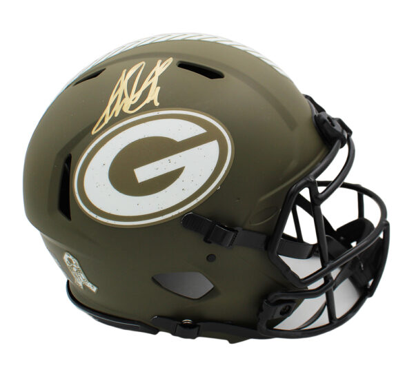 Sterling Sharpe Signed Green Bay Packers Speed Authentic Salute To Service NFL Helmet