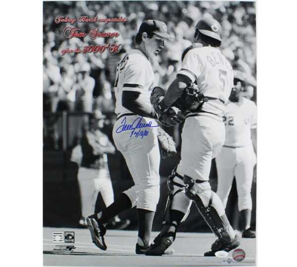 Tom Seaver Signed Cincinnati Reds Unframed 16x20 MLB Photo with "4/18/81" Inscription