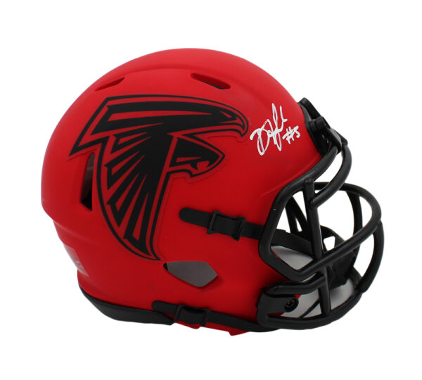 Drake London Signed Atlanta Falcons Speed Rave NFL Mini Helmet - Image 2