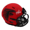 Drake London Signed Atlanta Falcons Speed Rave NFL Mini Helmet