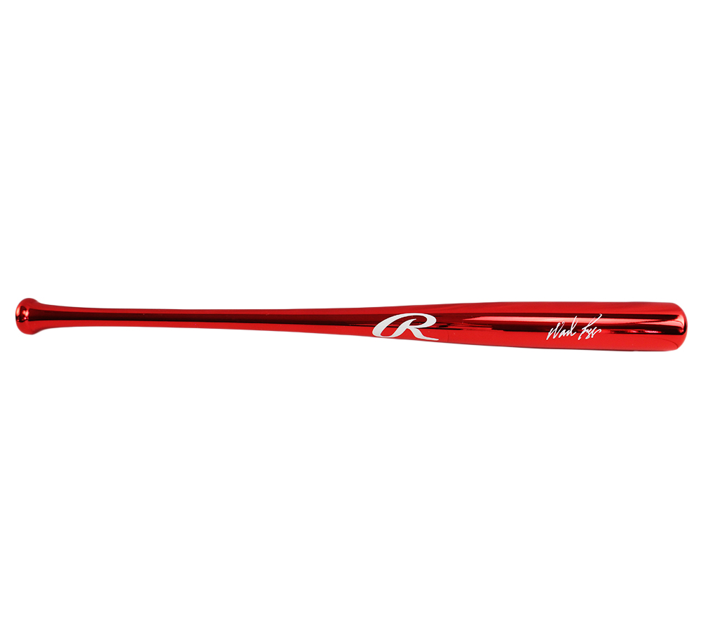 Wade Boggs Signed Boston Red Sox Rawlings Red Chrome MLB Bat - Image 2