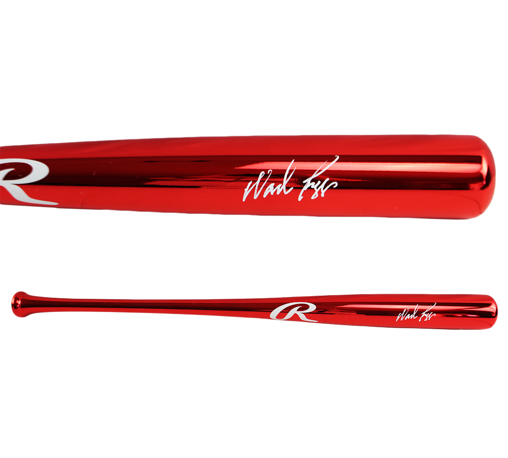 Wade Boggs Signed Boston Red Sox Rawlings Red Chrome MLB Bat