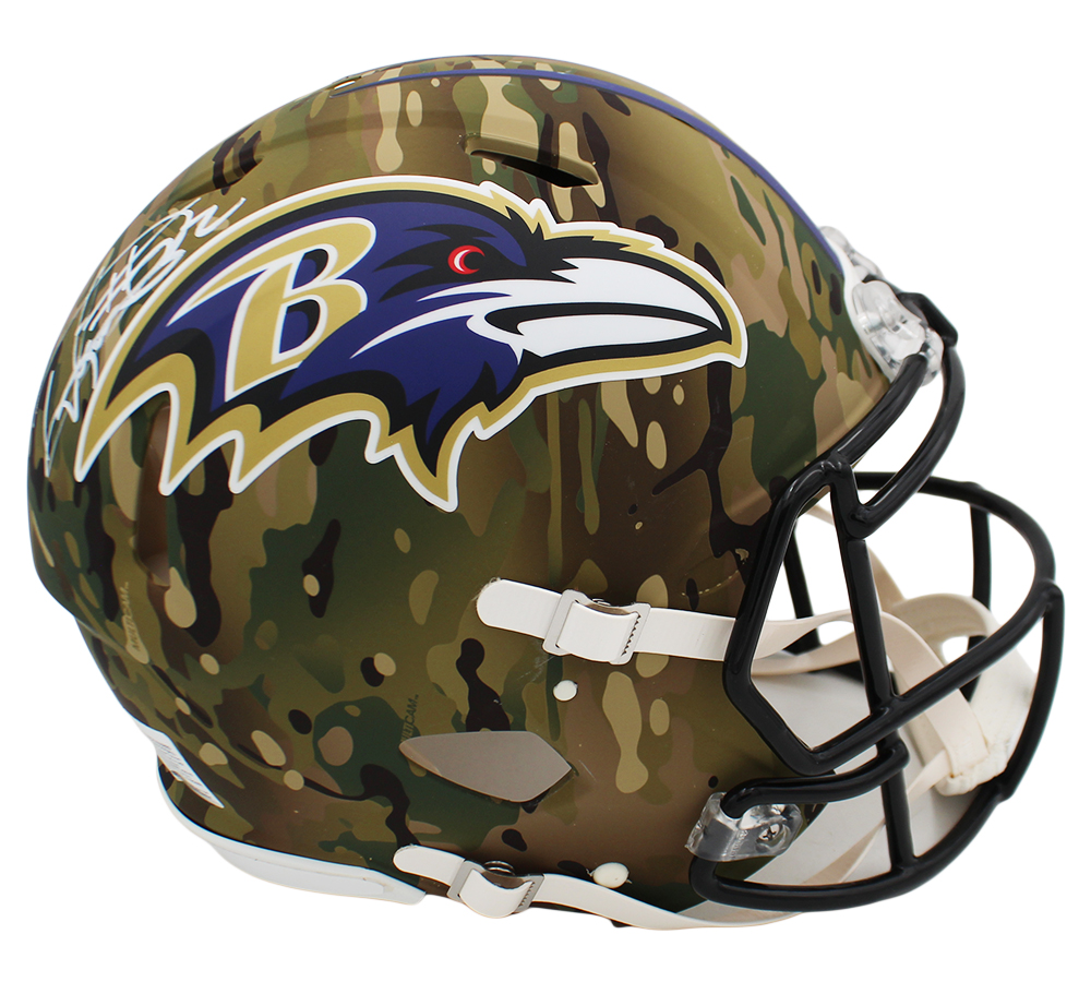 Derrick Henry Signed Baltimore Ravens Speed Authentic Camo NFL Helmet - Image 2