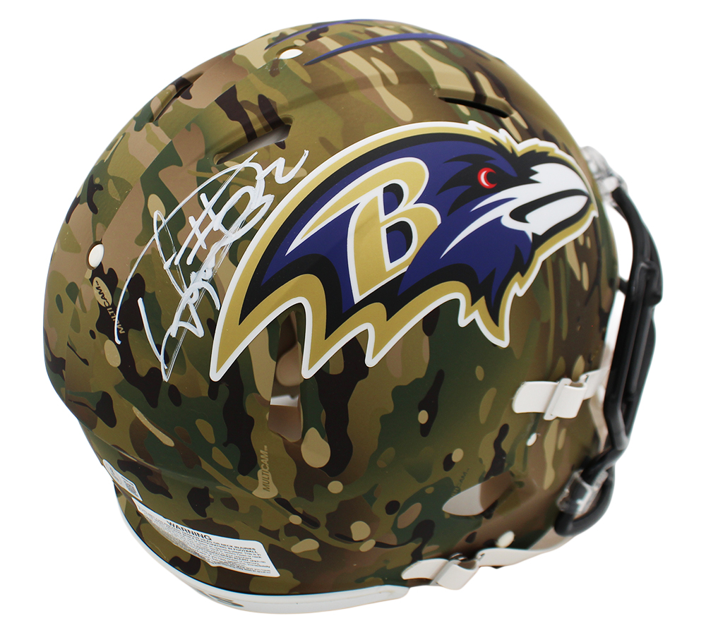 Derrick Henry Signed Baltimore Ravens Speed Authentic Camo NFL Helmet