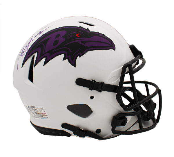 Terrell Suggs Signed Baltimore Ravens Speed Authentic Lunar NFL Helmet - Image 2