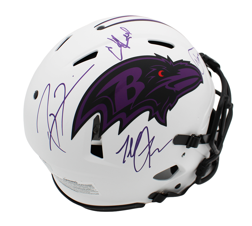 Ray Lewis, Haloti Ngata, Ed Reed, and Terrell Suggs Signed Baltimore ...