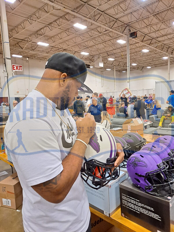 Terrell Suggs Signed Baltimore Ravens Speed Authentic Lunar NFL Helmet - Image 3