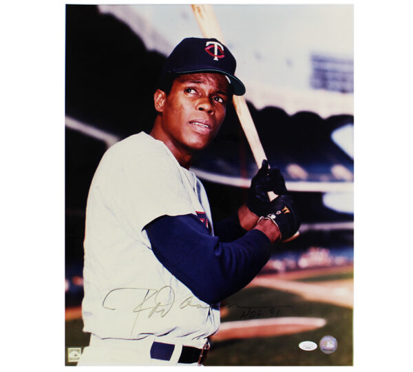 Rod Carew Signed Minnesota Twins Unframed 16x20 MLB Photo with "HOF 91" Inscription