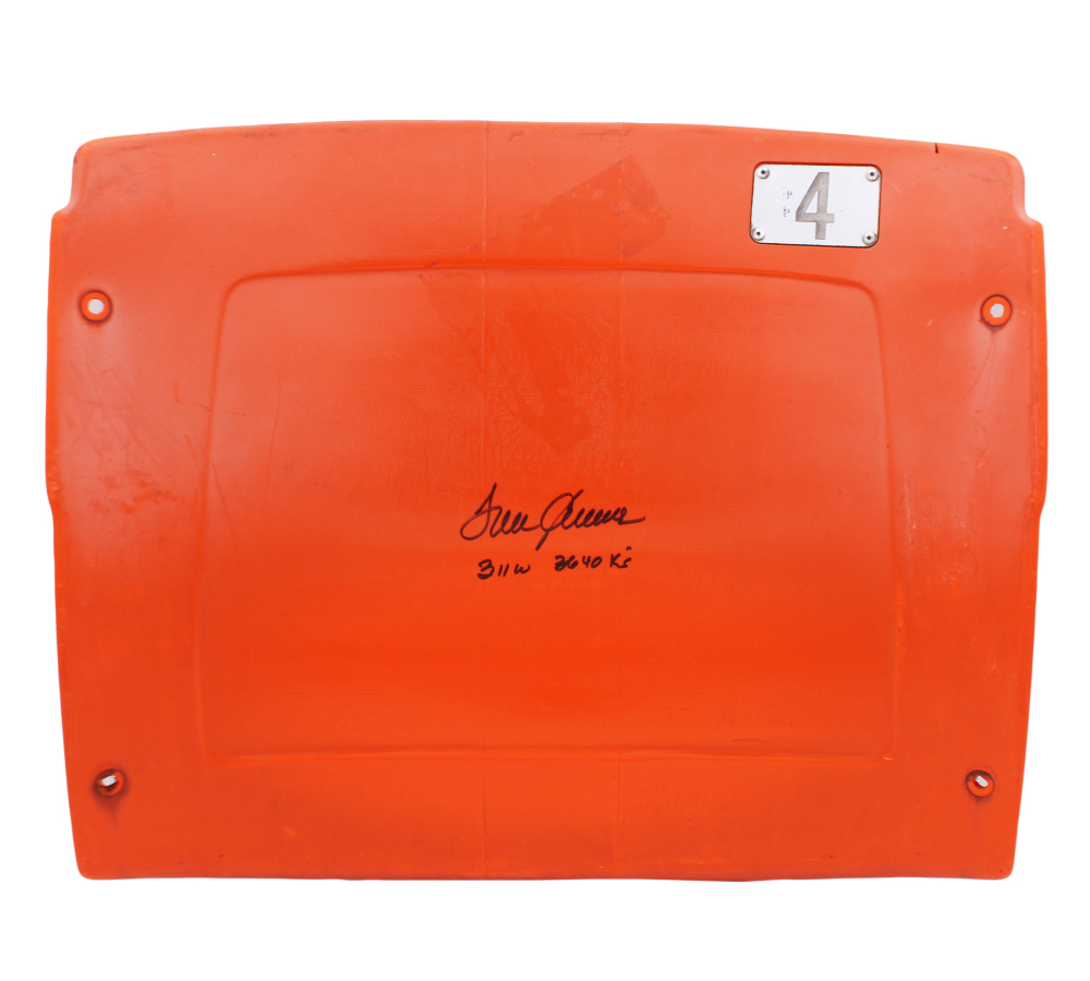 Tom Seaver Signed New York Mets Shea Stadium Orange #4 Seatback with "311 W, 3640 K's" Inscription