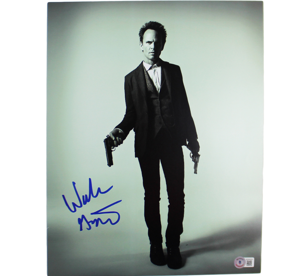 Walton Goggins Signed Justified Dual Pistols Unframed 11x14 Photo