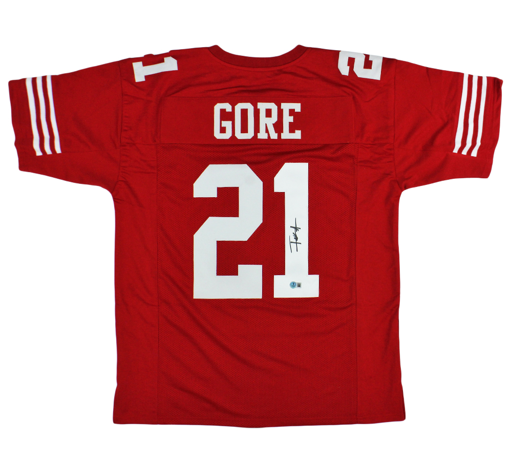 Frank Gore Signed San Francisco Custom Red Jersey