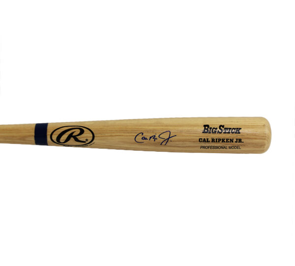 Cal Ripken Signed Baltimore Orioles Rawlings Big Stick Blonde MLB Bat - Image 3