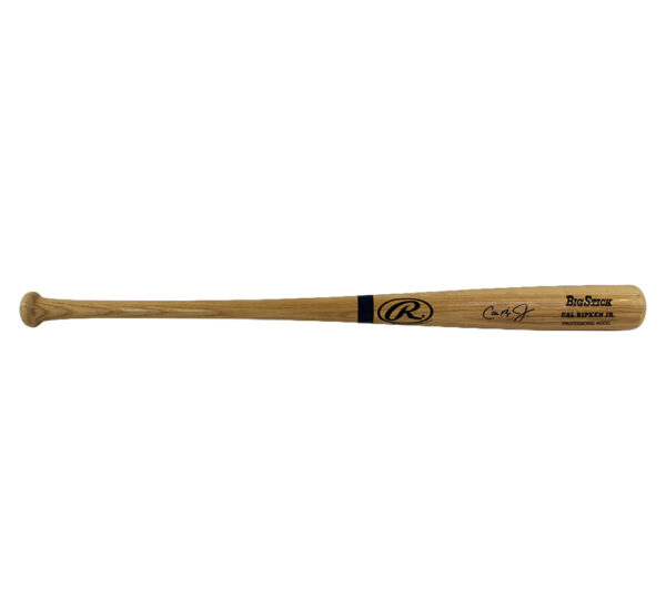 Cal Ripken Signed Baltimore Orioles Rawlings Big Stick Blonde MLB Bat - Image 2