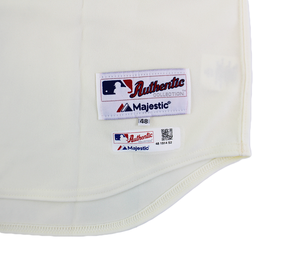 Evan Gattis Signed Game Issued Atlanta Braves Creamy White Jersey with "Game Issued August 16, 2014 & 100th Anniversary of Miracle Braves" Inscription - Image 4