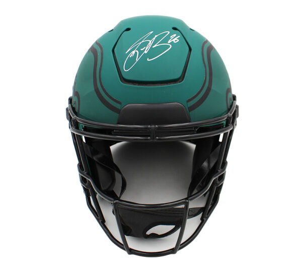 Saquon Barkley Signed Philadelphia Eagles Speed Flex Authentic Rave NFL Helmet - Image 3