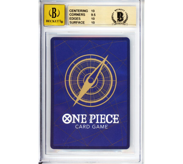 Mackenyu Signed One Piece Roronoa Zoro Straw Hat Crew Live Action Premium - English P-056 Graded 10 PRST/Auto 10 Encapsulated Game Card - Image 2