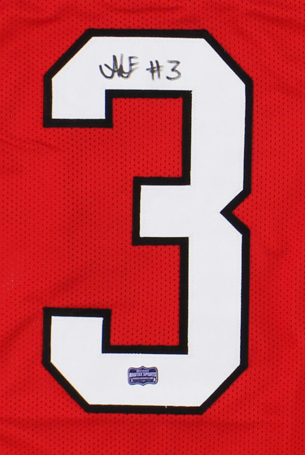 Nate Frazier Jr Signed Georgia Custom Red Jersey - Image 2