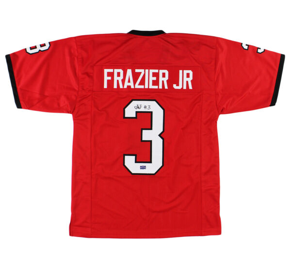 Nate Frazier Jr Signed Georgia Custom Red Jersey
