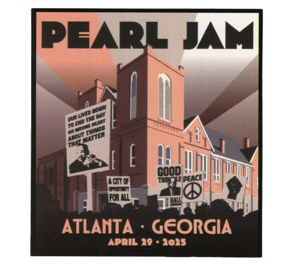 Pearl Jam Unsigned Altanta Georgia 2025 Sticker