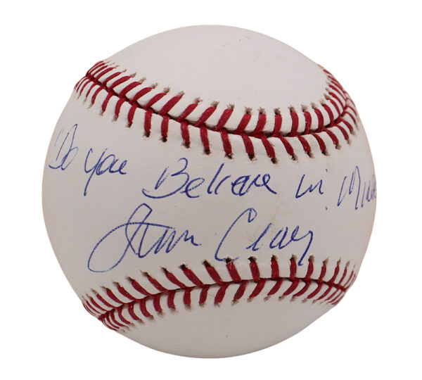 Jim Craig Signed US Olympic Hockey Team Rawlings Official Major League White MLB Baseball with "Do You Believe In Miracles?" Inscription