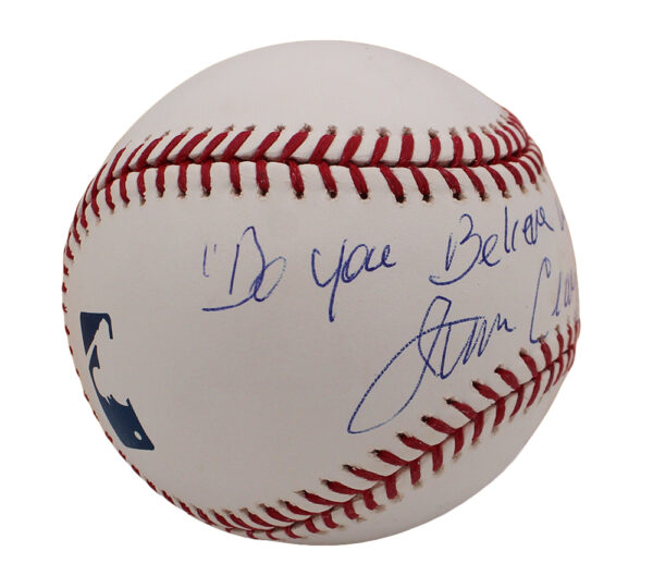 Jim Craig Signed US Olympic Hockey Team Rawlings Official Major League White MLB Baseball with "Do You Believe In Miracles?" Inscription - Image 2
