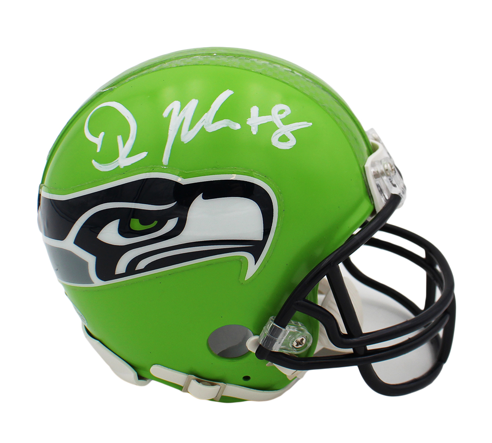 DK Metcalf Signed Seattle Seahawks Custom Green NFL Mini Helmet