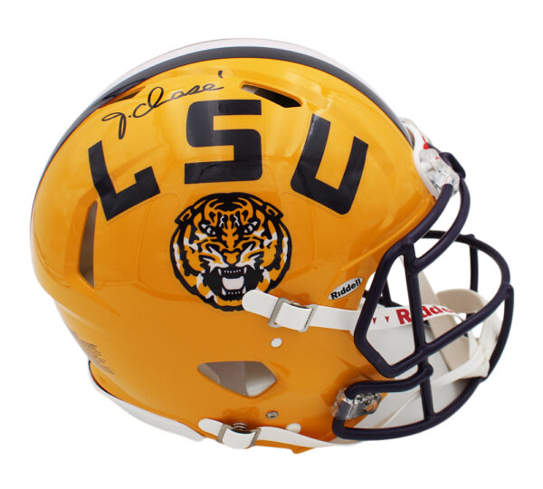 Ja'Marr Chase Signed LSU Tigers Speed Authentic Yellow NCAA Helmet - Image 2