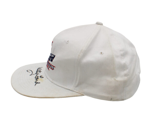 Whitey Ford Signed New York Yankees Fantasy Baseball Camp White MLB Hat - Image 2