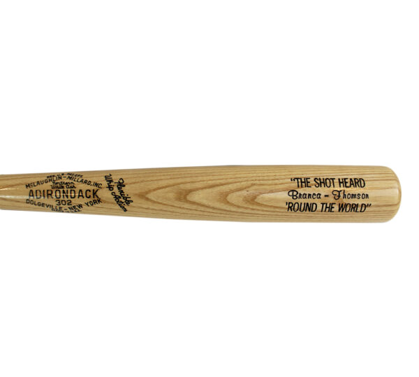 Unsigned Rawlings Adirondack Pro Engraved  Branca - Thompson The Shot Heard 'Round the World Blonde Bat - Image 2