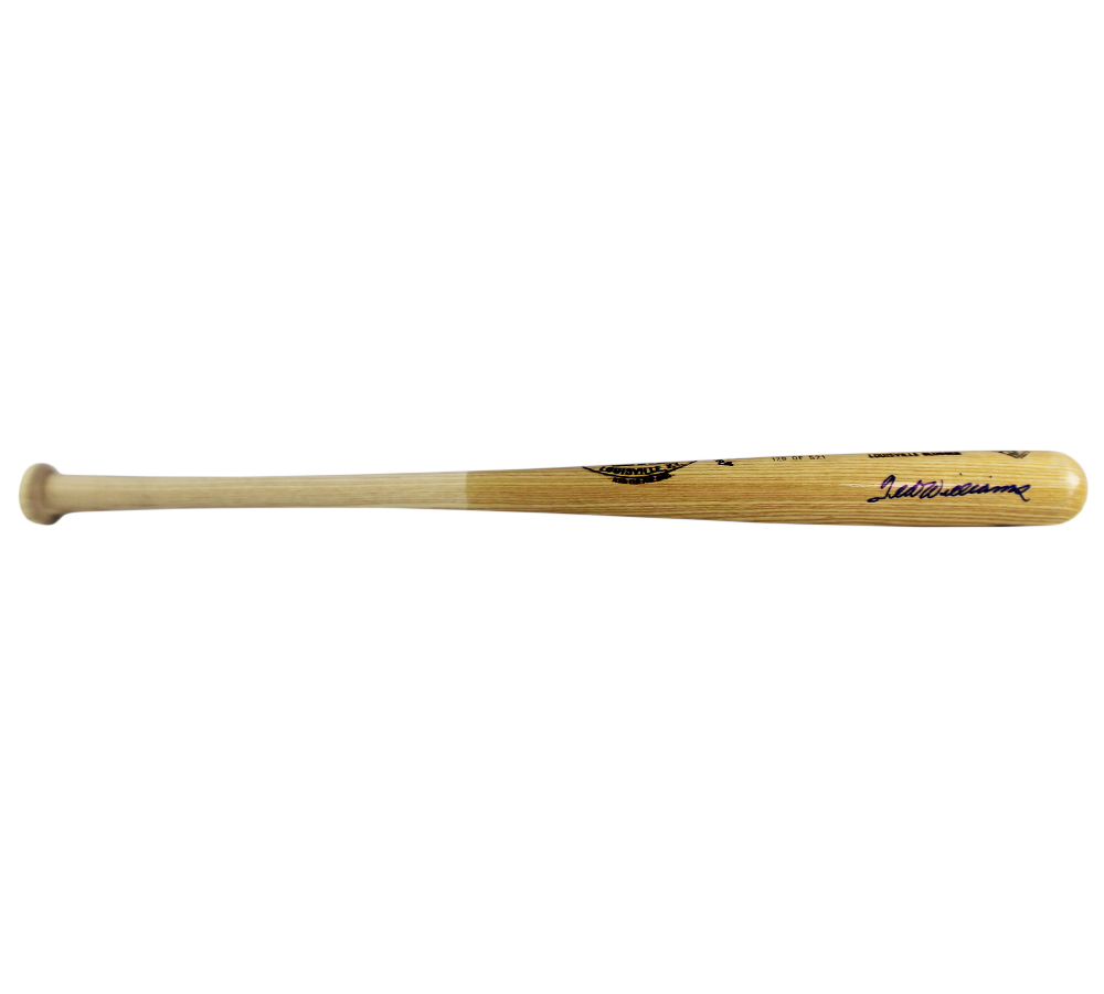 Ted Williams Signed Boston Red Sox Louisville Slugger Limited Edition Hitters Hall of Fame Logo Blonde MLB Bat - Image 4