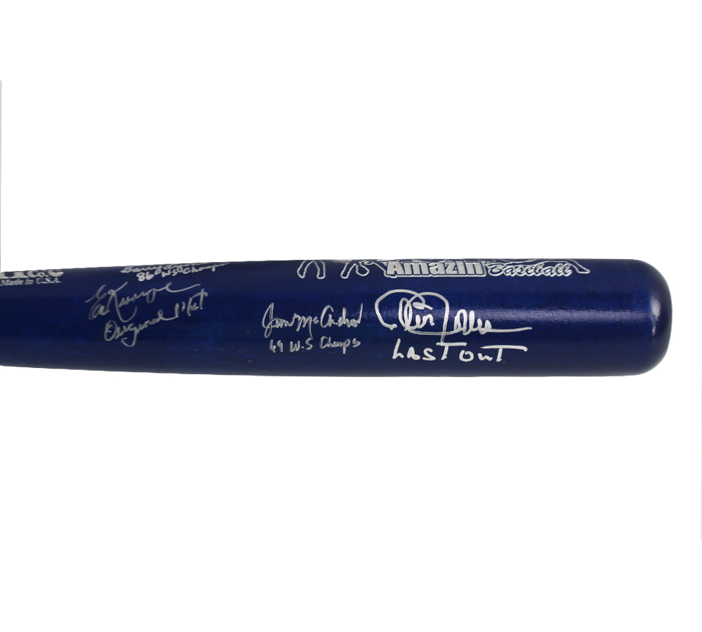 Multi-Signed New York Custom Cooperstown 50 Years Blue Bat with 7 Signatures Including Ray Knight & Todd Hundley - Image 5