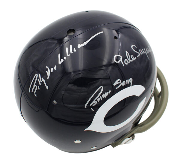Gale Sayers & Billy Dee Williams Signed Chicago Bears TK Suspension Authentic NFL Helmet with Brian Song Inscription