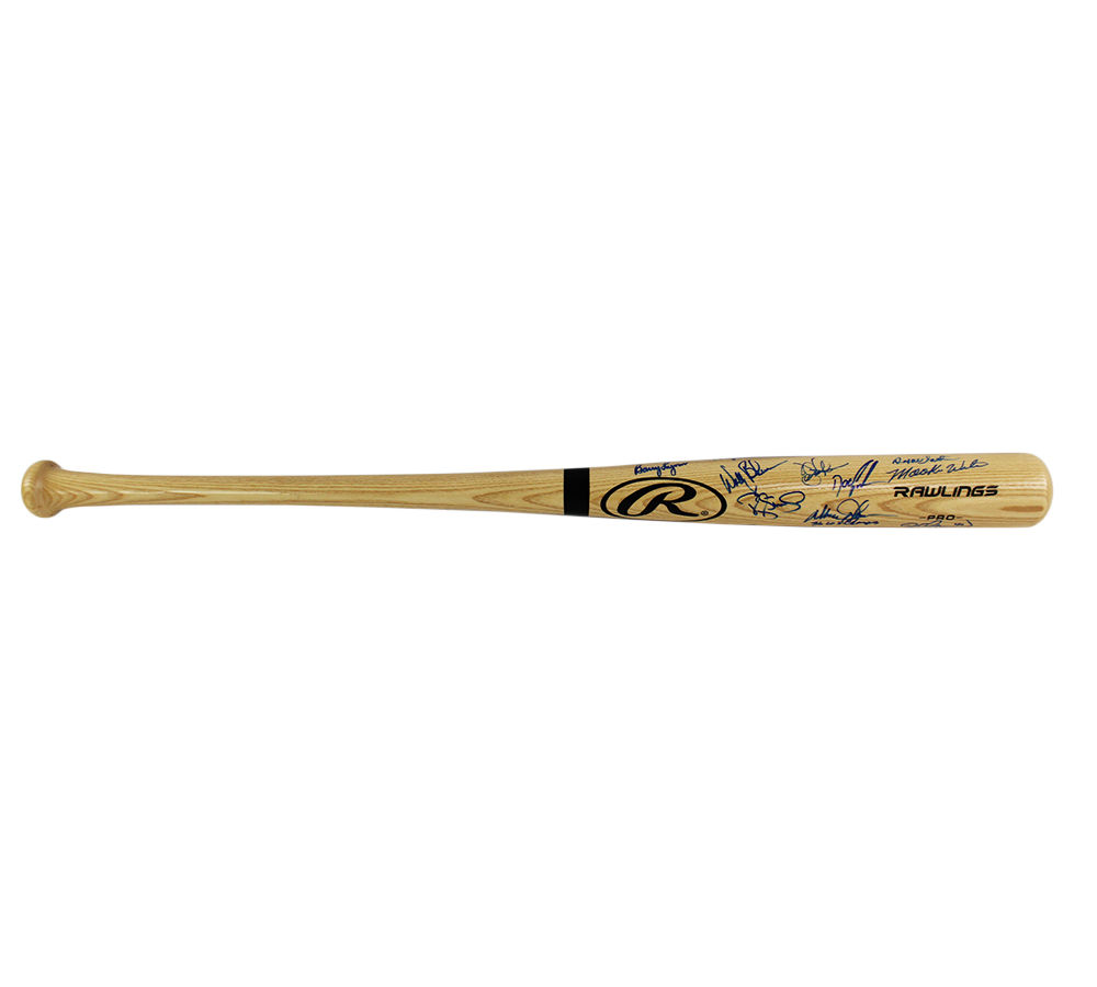 22 1986 New York Mets Alumni Signed Rawlings Blonde MLB Bat Signatures include Mookie Wilson & Barry Lyons - Image 7