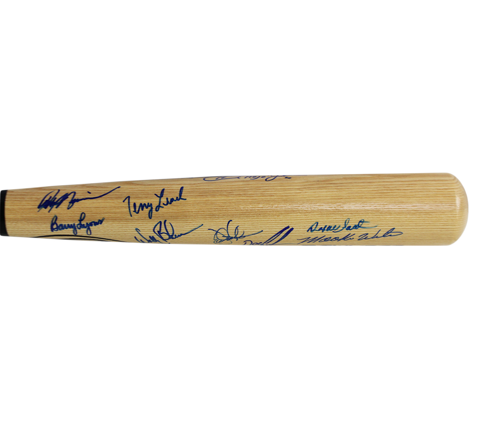 22 1986 New York Mets Alumni Signed Rawlings Blonde MLB Bat Signatures include Mookie Wilson & Barry Lyons - Image 5