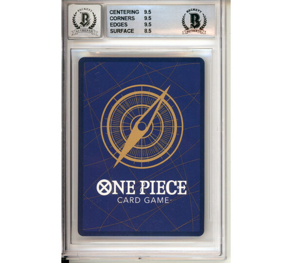 Taz Skylar Signed One Piece Sanji Live Action Edition P-050 Graded 9 MT/Auto 10 Encapsulated Game Card - Image 2