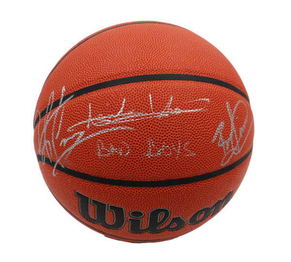 Isaiah Thomas, Bill Laimbeer, and Dennis Rodman Signed Detroit Pistons Wilson Indoor/Outdoor NBA Basketball