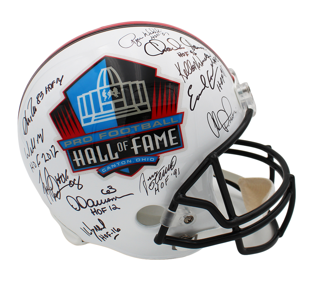 Multi-Signed Hall of Fame Full Size VSR4 NFL Helmet with 17 Signatures including Earl Campbell & Bob Lilly - Image 2