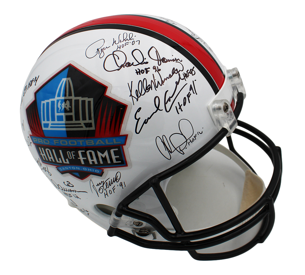 Multi-Signed Hall of Fame Full Size VSR4 NFL Helmet with 17 Signatures including Earl Campbell & Bob Lilly - Image 5