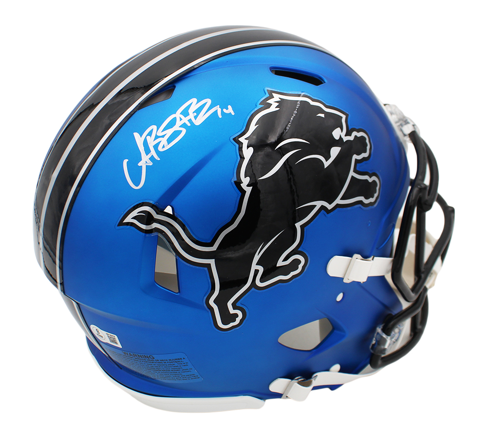 Amon-Ra St. Brown Signed Detroit Lions Speed Authentic Alternate 2024 Dark Blue NFL Helmet