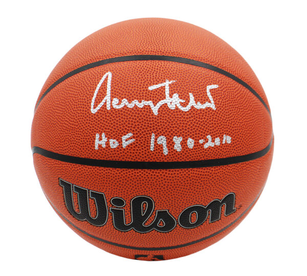 Jerry West Signed Los Angeles Lakers Wilson NBA Basketball with "HOF 1980-2010" Inscription