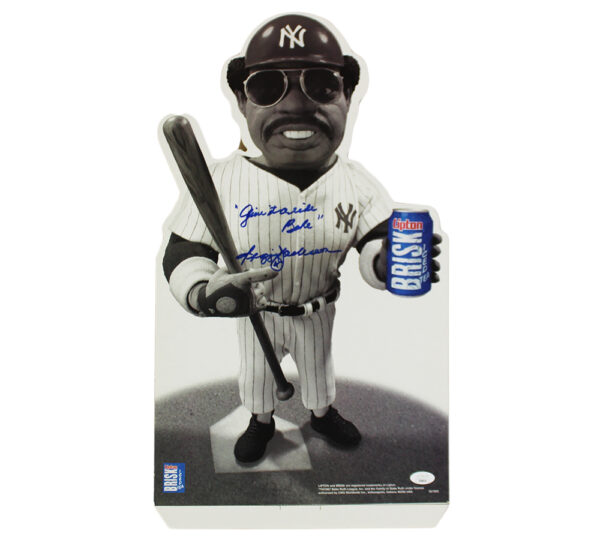 Reggie Jackson Signed New York Yankees Lipton Brisk Promo Display with "Give It a Ride Babe" Inscription