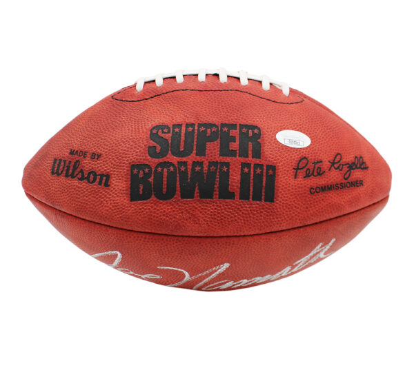 Joe Namath Signed New York Jets Wilson The Duke Super Bowl III NFL Football - Image 3