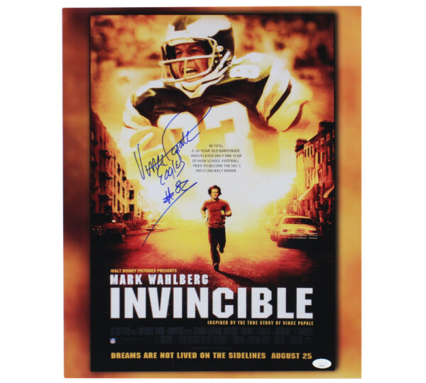 Vince Papale Signed Philadelphia Eagles Unframed 16x20 Invincible Movie Poster with "Eagles 82" Inscription