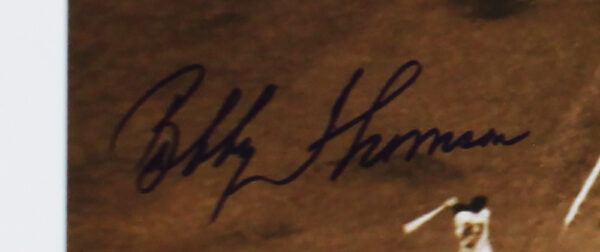 Bobby Thomson Signed New York Giants Unframed 16x20 1951 NL Championship MLB Photo - Image 2