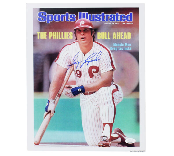 Greg Luzinski Signed Philadelphia Phillies Unframed 11x14 SI Print Magazine Cover