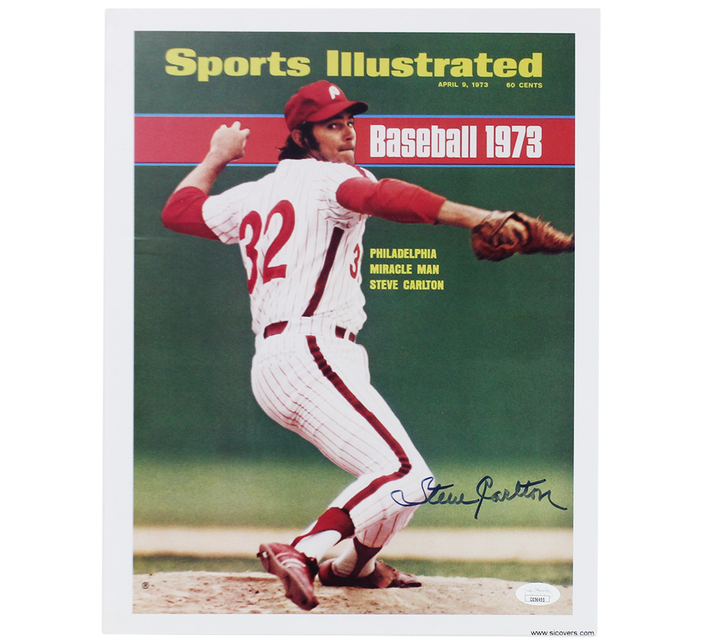 Steve Carlton Signed St. Louis Cardinals Unframed 11x14 SI Print Magazine Cover