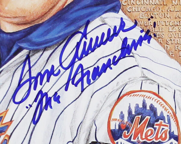 Tom Seaver Signed New York Mets Unframed 16x20 MLB Artwork Collage with "The Franchise" Inscription - Image 2