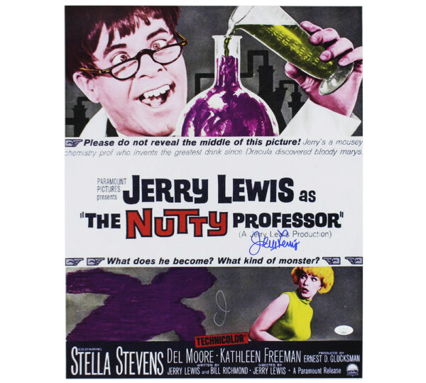 Jerry Lewis Signed Unframed 16x20 The Nutty Professor Movie Poster