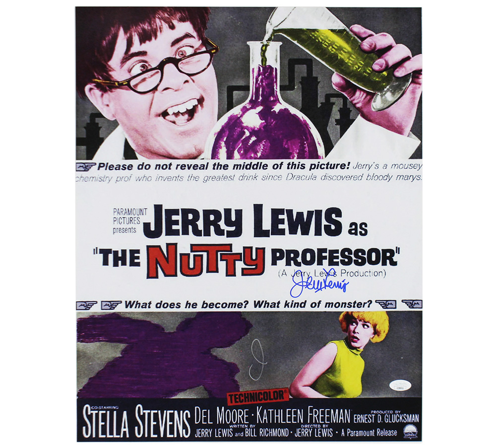 Jerry Lewis Signed Unframed 16x20 The Nutty Professor Movie Poster