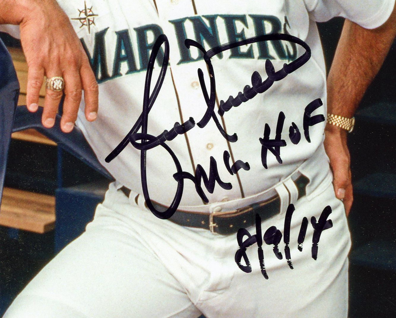 Lou Piniella Signed Seattle Mariners Hall of Fame Commemorative Program with "HOF 8/9/14" Inscription - Image 2